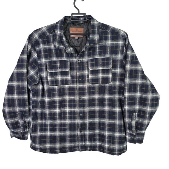 Mens Rugged Elements Plaid Insulated Flannel Shirt Jacket Button Up Size XXL - Picture 1 of 8